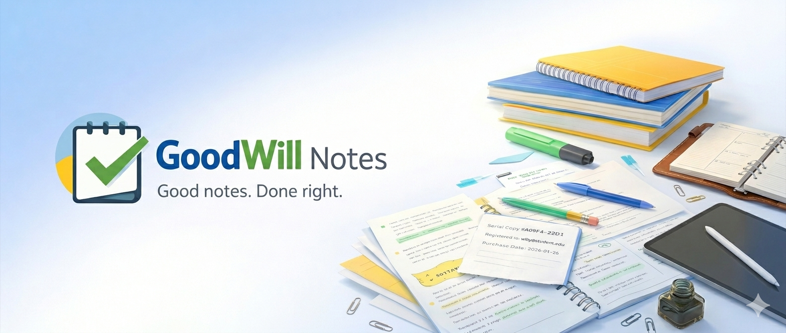 GoodWill Notes Banner